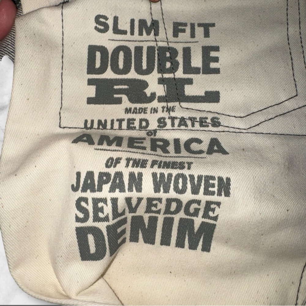 EUC RRL Selvedge Japanese Denim Jeans Grey Men Size 31w 34l Black Label Slim Fit - Picture 9 of 11